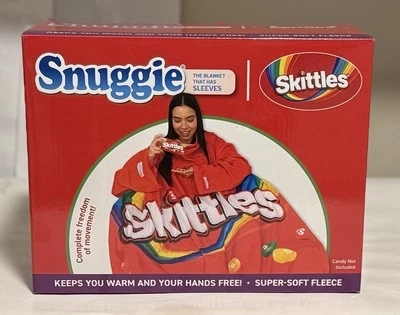 🎁 Snuggie (Skittles)Candy~Comfy Blanket W/ Sleeves ~ Large 71 X 54 - NEW In Box - Image 1 of 4
