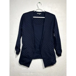 Lemon tart navy dot career blazer womens medium career workwear business office - Picture 1 of 6