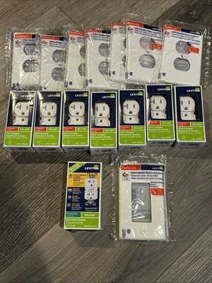 Leviton 20A-125V Protection Test GFCI (1 Unit) & 20A-125V Preferred(7 Units) New - Image 1 of 3