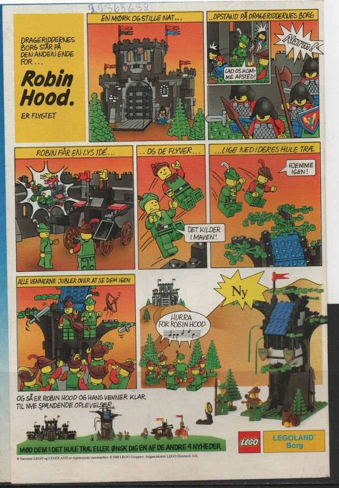 LEGO ADVERTISING INSERTS # 5-2538 # ROBIN HOOD  # 1988 # - Image 1 of 1