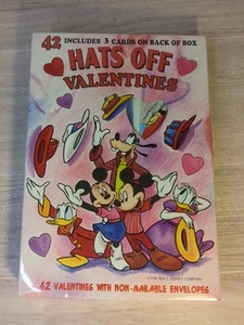 Nuovo Vintage Disney's "Cappelli Fuori San Valentino" 42 Carte San Valentino Carta Magic Gruppo - Foto 1 di 4