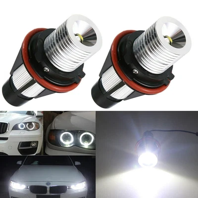 Angel Eyes Halo White LED Ring Marker Light Bulb For BMW X5 E39 E60 E65 E83 525i Foto 1 de 4