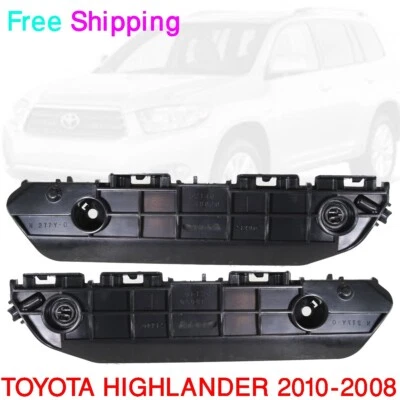For 2008-2010 Toyota Highlander New Bumper Cover Brackets Front Left & Right - Imagem 1 de 4