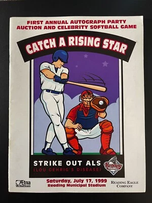 1999 Catch A Rising Star Celebrity Softball Game Program 27 Autographs WOW  - Image 1 of 4