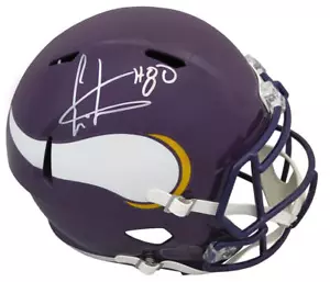 Cris Carter Signed Vikings T/B Riddell Full Size Speed Replica Helmet - SS COA - Picture 1 of 1