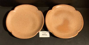 2 Frankoma Pottery Plainsman Brown Saucers 5E Plates 5 3/4" - Picture 1 of 10
