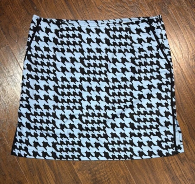 Saia de golfe Golftini Bewitched Houndstooth 8 longa azul preta leve - Imagem 1 de 4