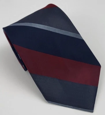 Corbata de seda Ryan Seacrest azul gris rojo rayas para hombre ajustada 57 x 3 Foto 1 de 4