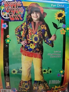 Children's Halloween Costume Hippie Girl Size 4-6  - Picture 1 of 4