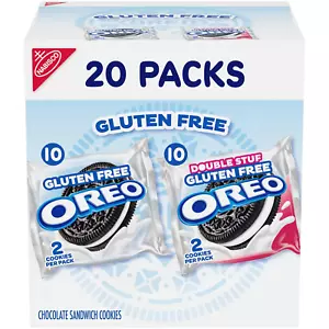 OREO Gluten Free Original & Double Stuf Chocolate Sandwich Cookies Variety Pack. - Picture 1 of 12