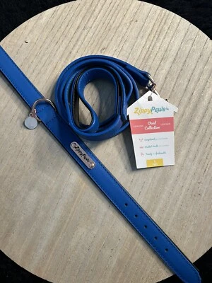 Zippy Paws Blue Collar Plus Leash Dog Accessories Walking Set - Image 1 of 4