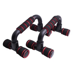 Liegestützgriffe Push Up Bar´s Muskelaufbau Rutschfest Stabil Schwarz/Rot - Bild 1 von 2