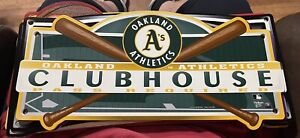 Oakland A’s Clubhouse Pass Required Sign 2003 Wincraft Vintage New 19x8