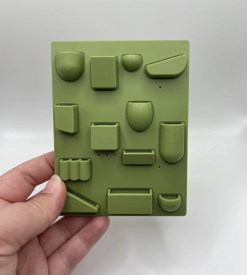1:6 Scale Miniature MCM Wall Organizer, Green, Uten Silo Style, Mid Century Mod - Image 1 of 1