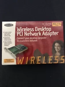 Belkin Wireless Desktop PCI Network Adapter F5D6000 - New in Sealed Box! - Picture 1 of 6