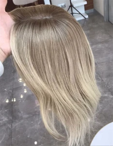 Pelucas delanteras de encaje Remy rubio ceniza marrón ceniza balayage cabello humano 13x4 180 % - Imagen 1 de 10