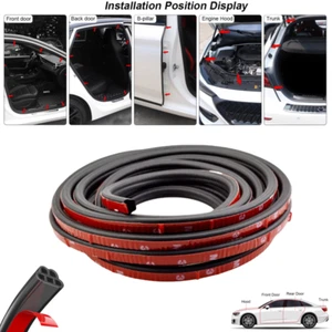 Car Door Seal Strip Universal Auto Door Soundproofing Weatherstrip Self Adhesive - Picture 1 of 21