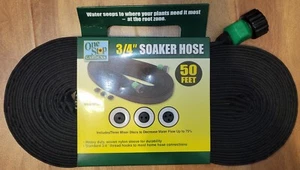 3/4" x 50 ft. Flat Seeper Soaker Hose Yard Watering Irrigation - Picture 1 of 2