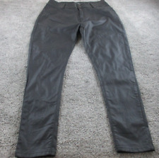 City Chic Skylar Jeans 16S Shiny Faux Leather L29 High-Rise Stretch Black