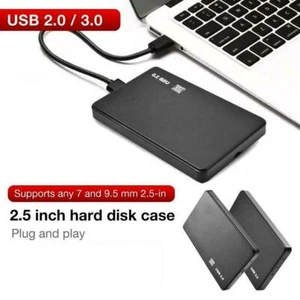 USB3.0/2.0 SATA 2.5" Hard Drive External Enclosure HardDiskBox HDD SSD Case Nice - Picture 1 of 13