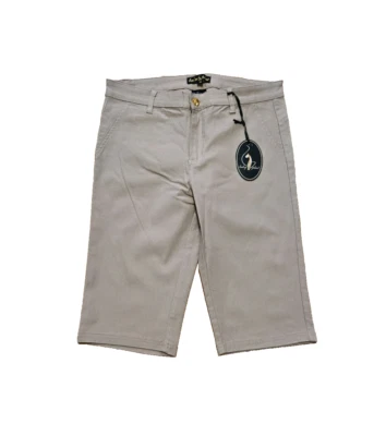 NEW Women BABY PHAT Khaki Tan Beige BERMUDA JEAN SHORTS Lightweight Stretch 13 - Image 1 of 4