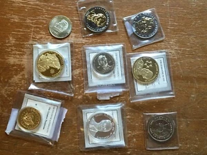 9 presidential and American commemorative medals token coins with COA - Picture 1 of 4