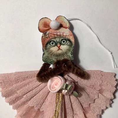 Adornos de árbol de plumas de San Valentín cumpleaños gato gatito etiquetas de regalo artículo # V-J Foto 1 de 4