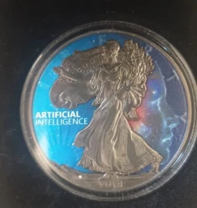 Liberty American Silver Eagle 1oz Colorized 2020 Artificial Intelligence - Bild 1 von 3