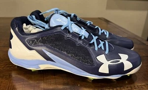 Under Armour Base Ball Cleats Size 16 New In Box Diamond Tips Baby Blue / Blue  - Picture 1 of 8