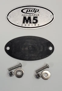 PDP M5 Series Drum Badge with Gasket and Mounting Screws - Picture 1 of 3