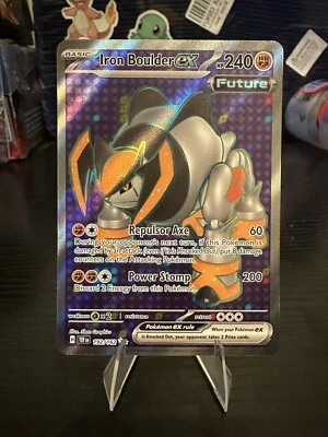Iron Boulder EX 192/162 Pokémon Sv05: Temporal Forces Holo Ultra Rare Full Art - Image 1 of 4