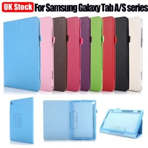 For Samsung Galaxy Tab A A7 A8 A9+ S6 S9 FE S10 Tablet Flip Leather Case Cover - Picture 1 of 57