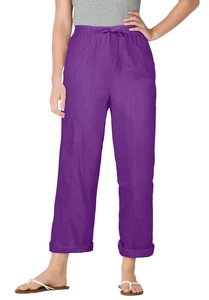 Woman Within Plus Size Petite The Boardwalk Pant - Picture 1 of 14