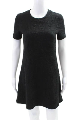 Mini Camiseta Vestido Negro Rag & Bone Para Mujer Mangas Cortas Cuello Redondo Talla S Foto 1 de 4