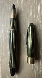 Classic 1940/50's Sheaffer Lifetime Fountain Pen Striated 14k Nib White Dot - Picture 1 of 12