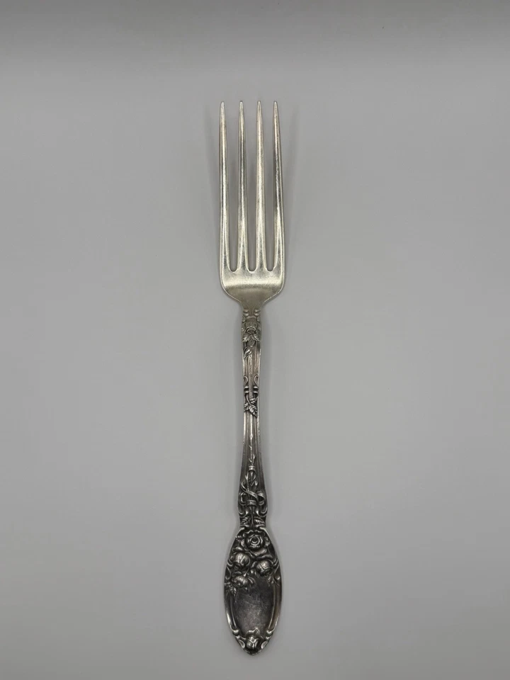Tenedor de cena Alvin Bridal Rose Sterling PATENTE 1903-1920s Foto 1 de 3