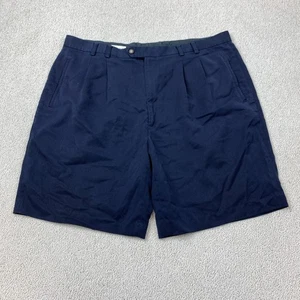 Cutter & Buck Chino Shorts Men's Waist 40 Navy Pleated Front 9" Inseam - Picture 1 of 6