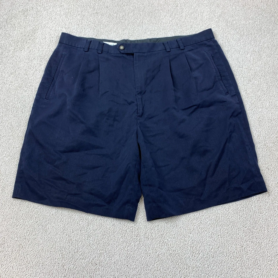 Cutter & Buck Chino Shorts Men's Waist 40 Navy Pleated Front 9" Inseam - Image 1 of 4