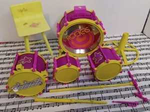 Mattel Barbie Rockers Live Konzert Schlagzeug Gitarre Vintage 80er TLC Teile - Bild 1 von 9