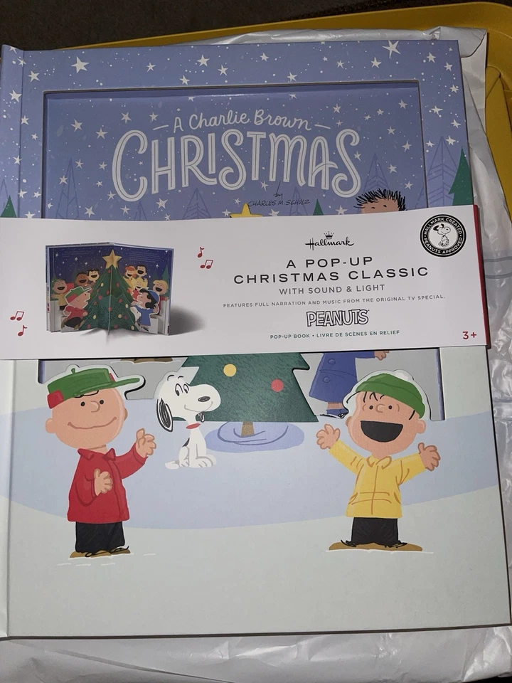 Hallmark A Charlie Brown Christmas Pop Up Book Peanuts Snoopy LARGE