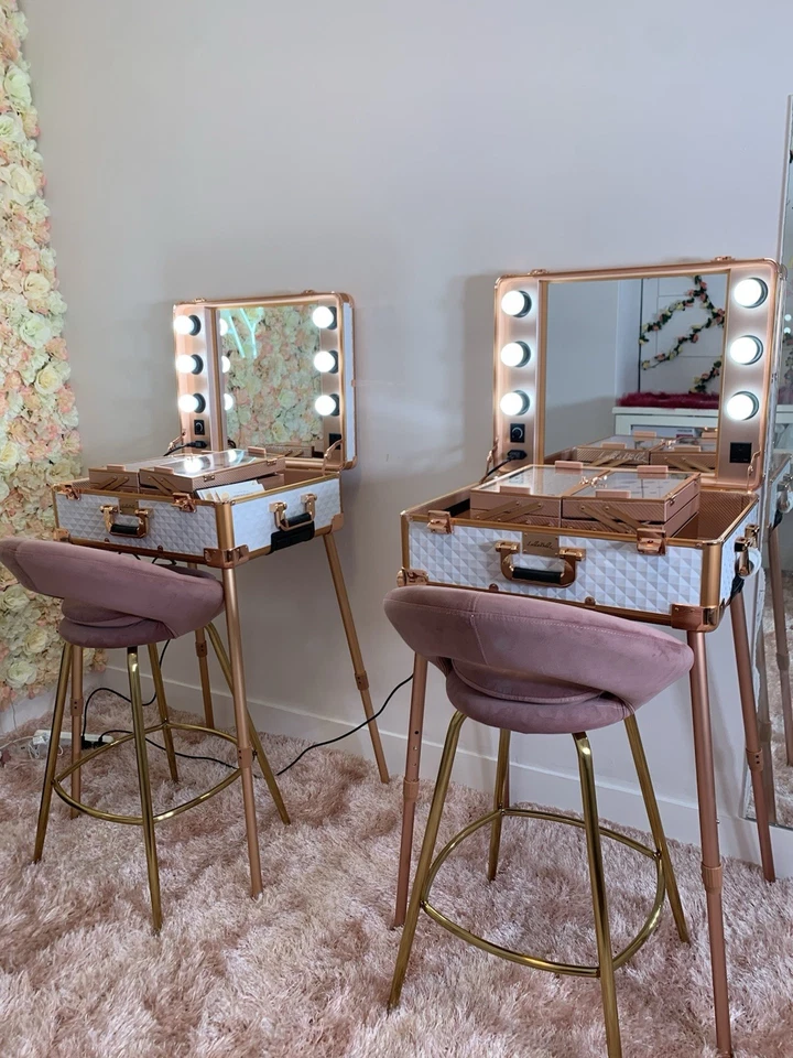 Large Suitcase Vanity Makeup Lullabellz Mirror LED 240v Lights Socket CB25 - Image 1 of 1