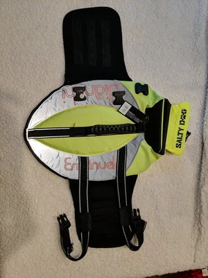 Salty Dog Life Jacket Dual Grab Handles Canine Flotation Vest Boat Float Coat M - Image 1 of 4