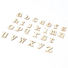  124 Pcs Bamboo Child Wooden Craft Letters Numbers for DIY Crafts