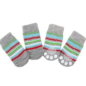 4pieces Cute pet Dog Socks, Breathable Cotton for Indoor and Outdoor Activities - Picture 1 of 1