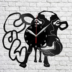 Reloj de pared disco vinilo vaca hogar ventilador arte decoración 12"" 30 cm 6215 - Imagen 1 de 12
