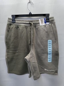 Champion Mens Fleece Shorts Classic Fit Elastic Adjustable Waist Sandalwood Gray - Picture 1 of 5