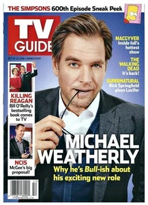 2016 TV Guide Bull Michael Weatherly Why He's So Bullish Cover! - Picture 1 of 1