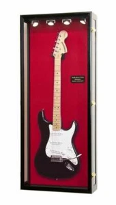 Guitar Display Case Solid Wood USA Cabinet LED Light Gibson Fender Taylor Martin - Picture 1 of 11