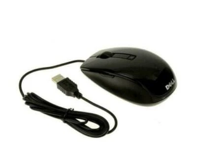 BRAND NEW--Dell 0V7623 BLACK 6-Button Wired USB Laser Scroll Mouse w/1600dpi - Image 1 of 2