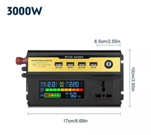 Inverter di potenza per auto 3000W DC 12V a AC 220V convertitore onda sinusoidale pura - Foto 1 di 6